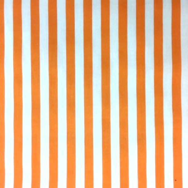 Polycotton Stripes ORANGE